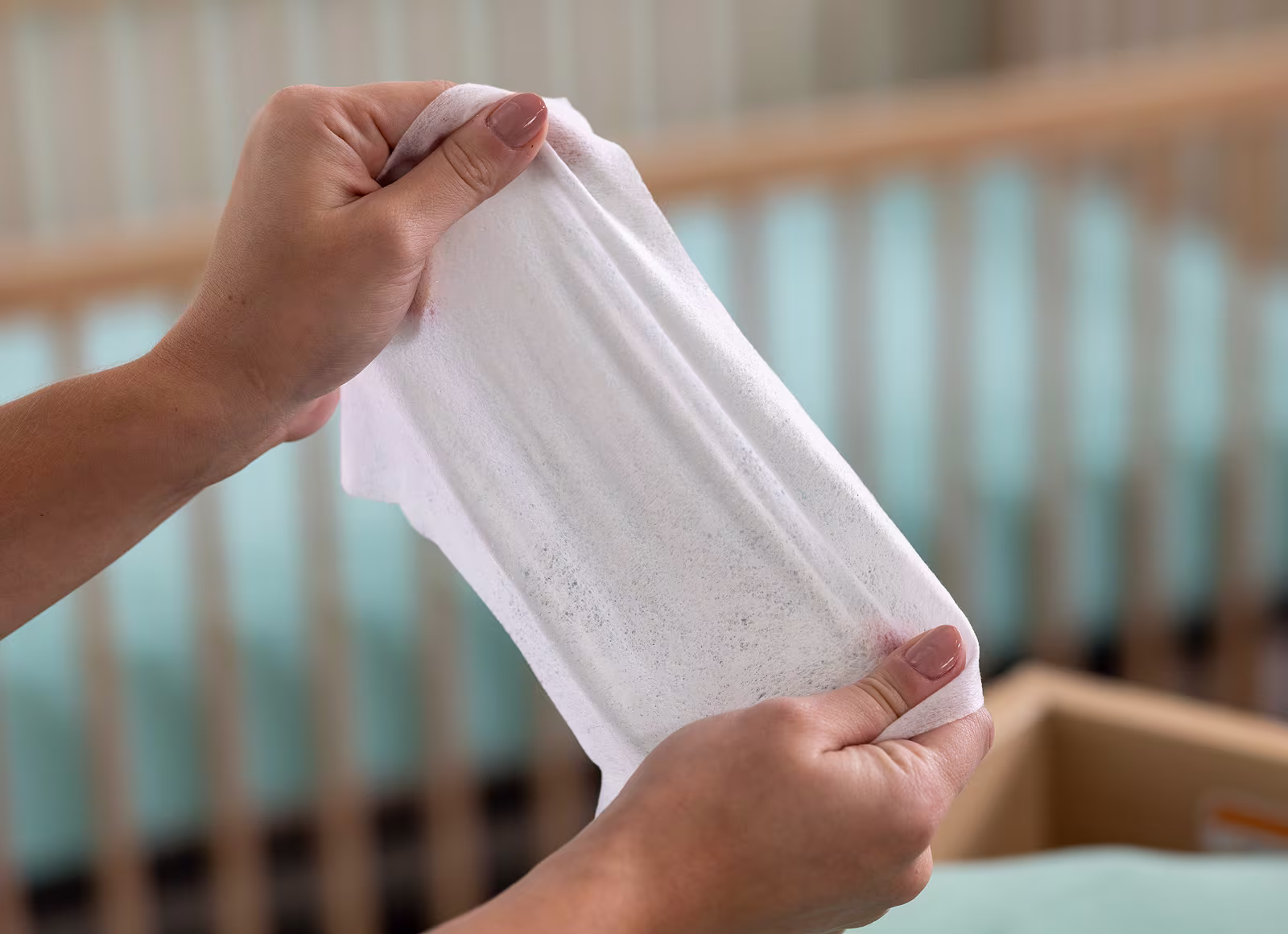 Toalhinha umedecida esticada