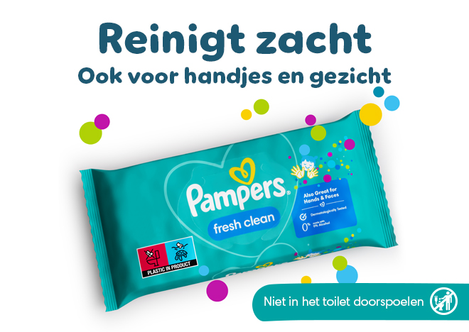 reinigt zacht ook voor handjes en gezicht