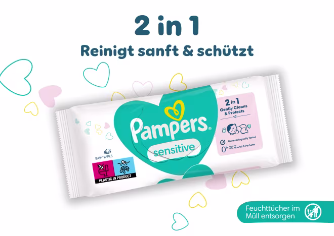 Pampers® Sensitive™ Feuchttücher Packung