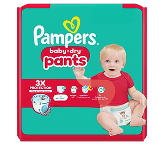 Paquet de couches Pampers Baby-Dry Pants avec protection 3x pour bébé