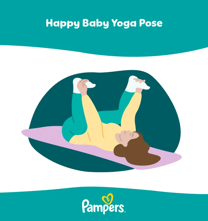 Happy baby yoga pose