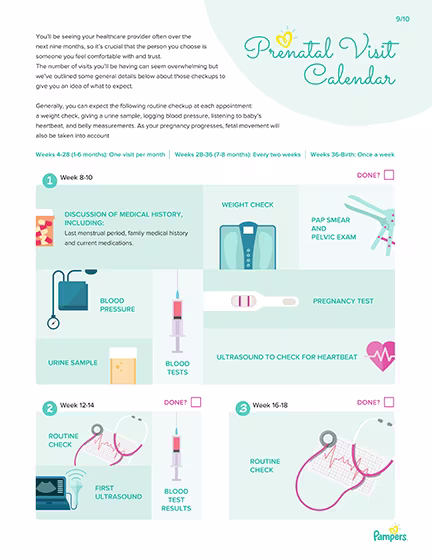 Prenatal Visit Calendar
