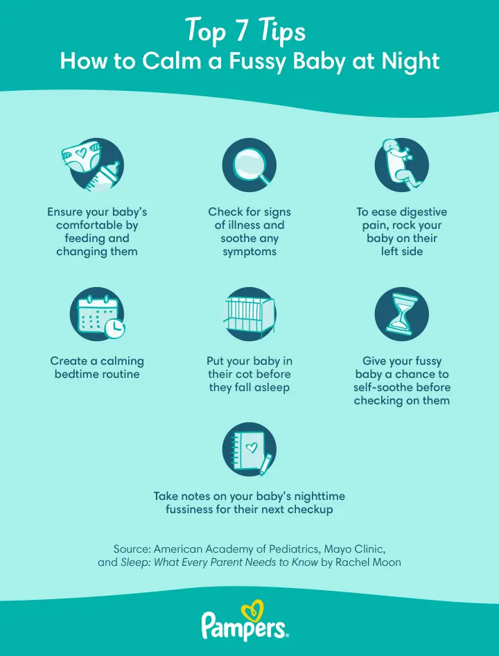 How to Calm a Fussy Baby at Night Pampers UK Fussy baby at night 720px v1