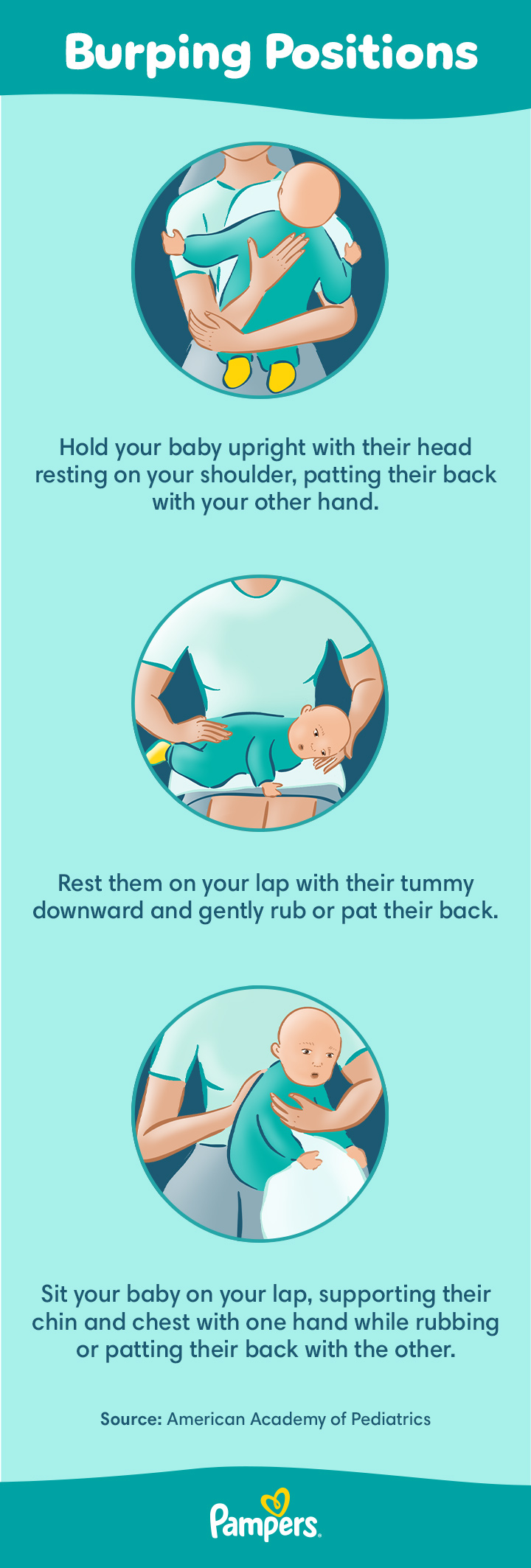 Proper burping positions to prevent baby hiccups