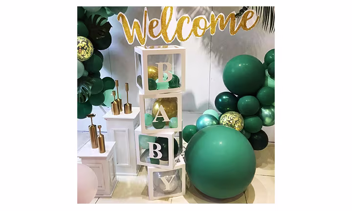Balloons Box, DIY Transparent Baby Shower Boxes