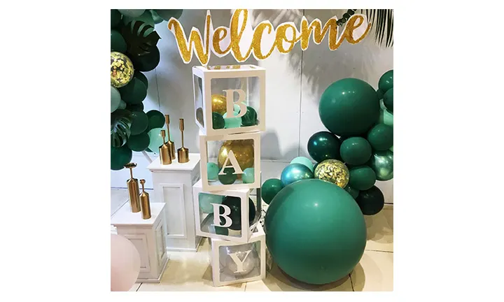 Balloons Box, DIY Transparent Baby Shower Boxes