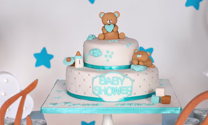 Teddy Bears Baby Boy Cake