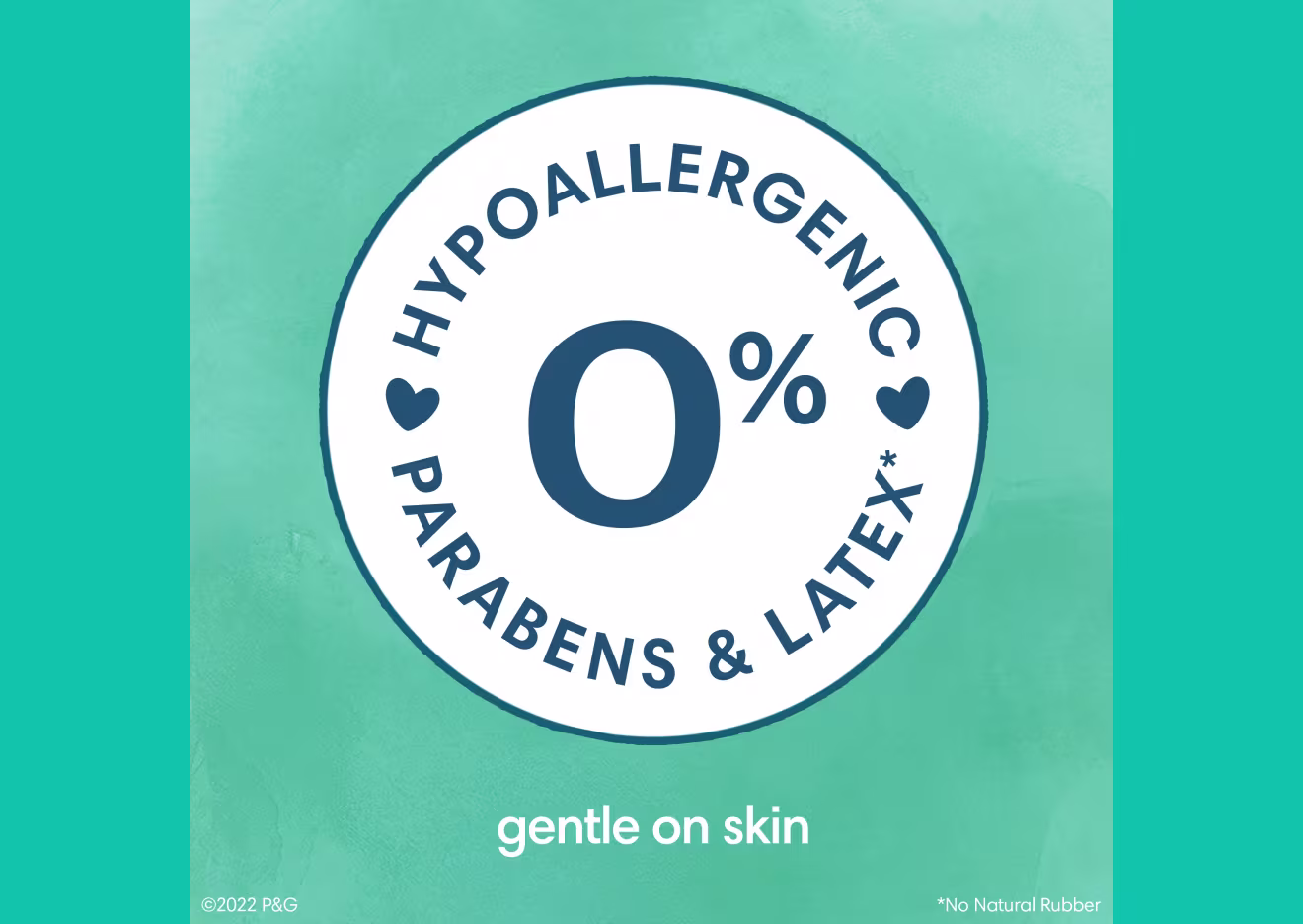 Los pañales Pampers Pure son hipoalergénicos, con un 0 % de parabenos y látex para ser suaves con la piel del bebé