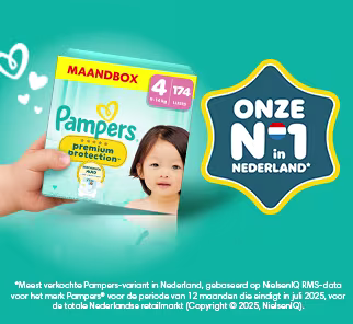 Pampers Premium Protection packshot with N1 logo