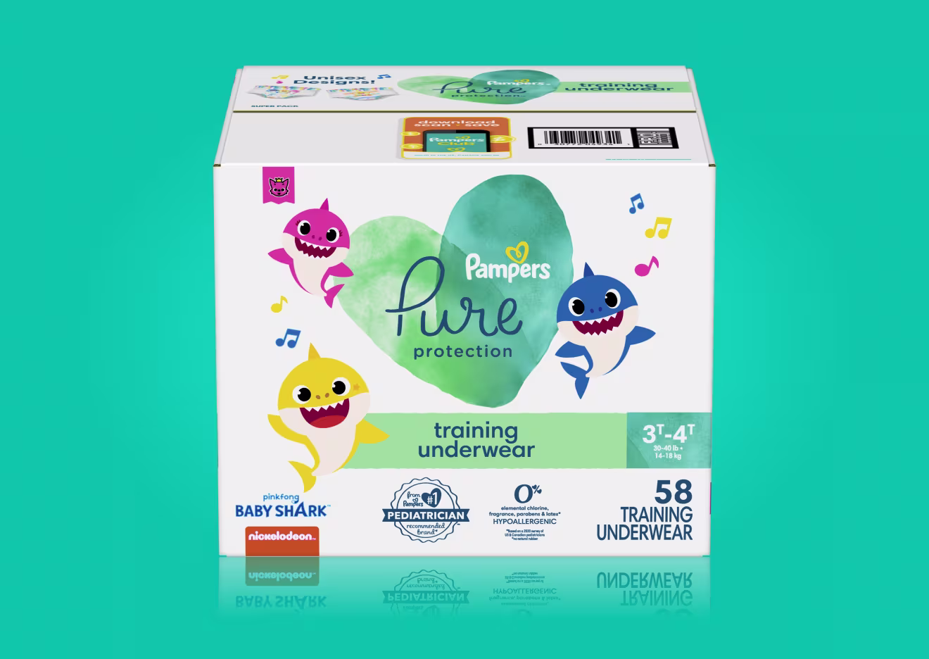 L’image montre la boîte de sous-vêtements d’entraînement Pure