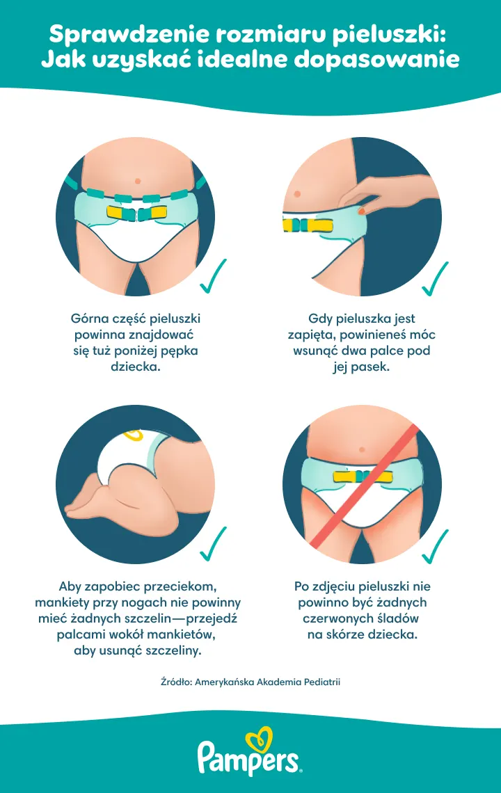 kontrola dopasowania pieluchy