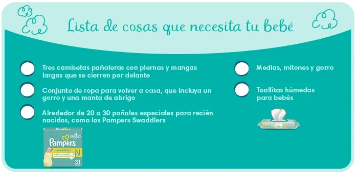 Lista de cosas que necesita tu bebé Lista de cosas que necesita tu bebé