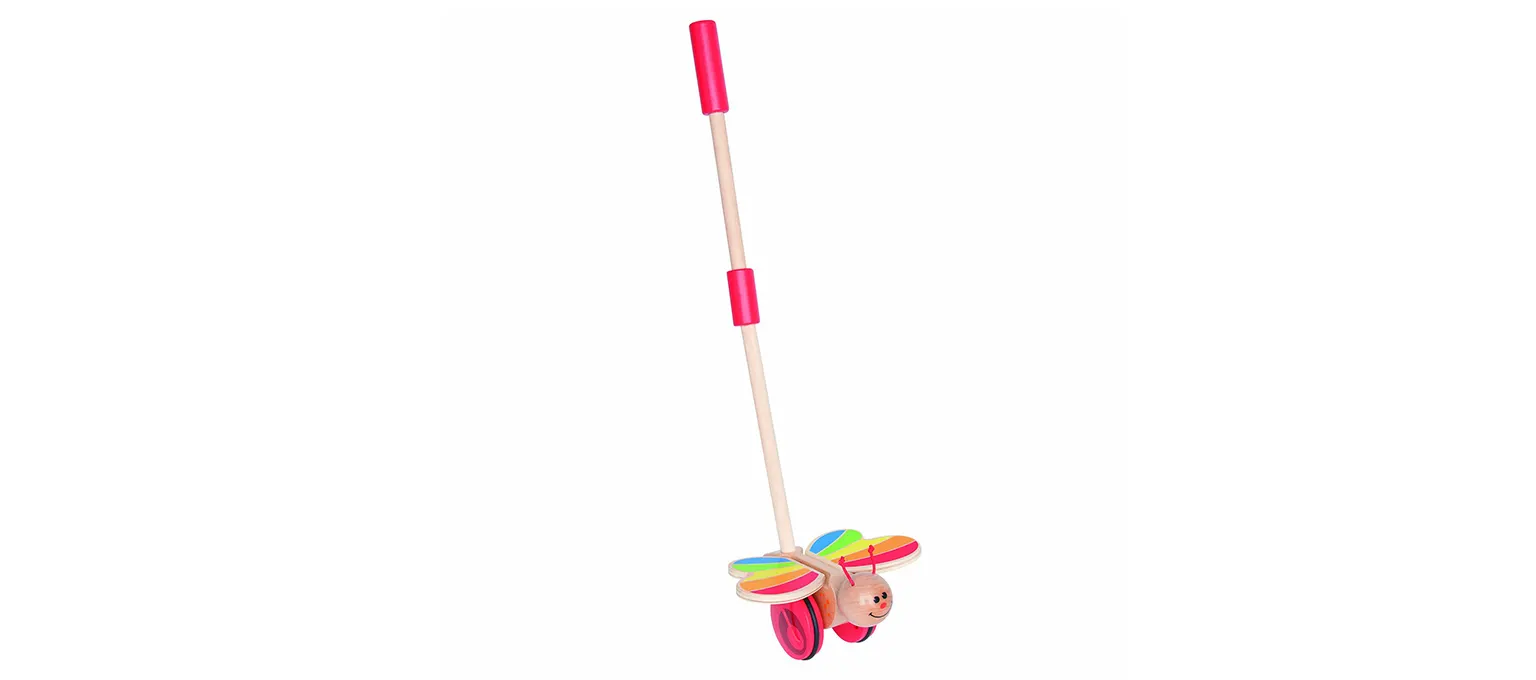 Hape Butterfly Wooden Push and Pull Walking Toy