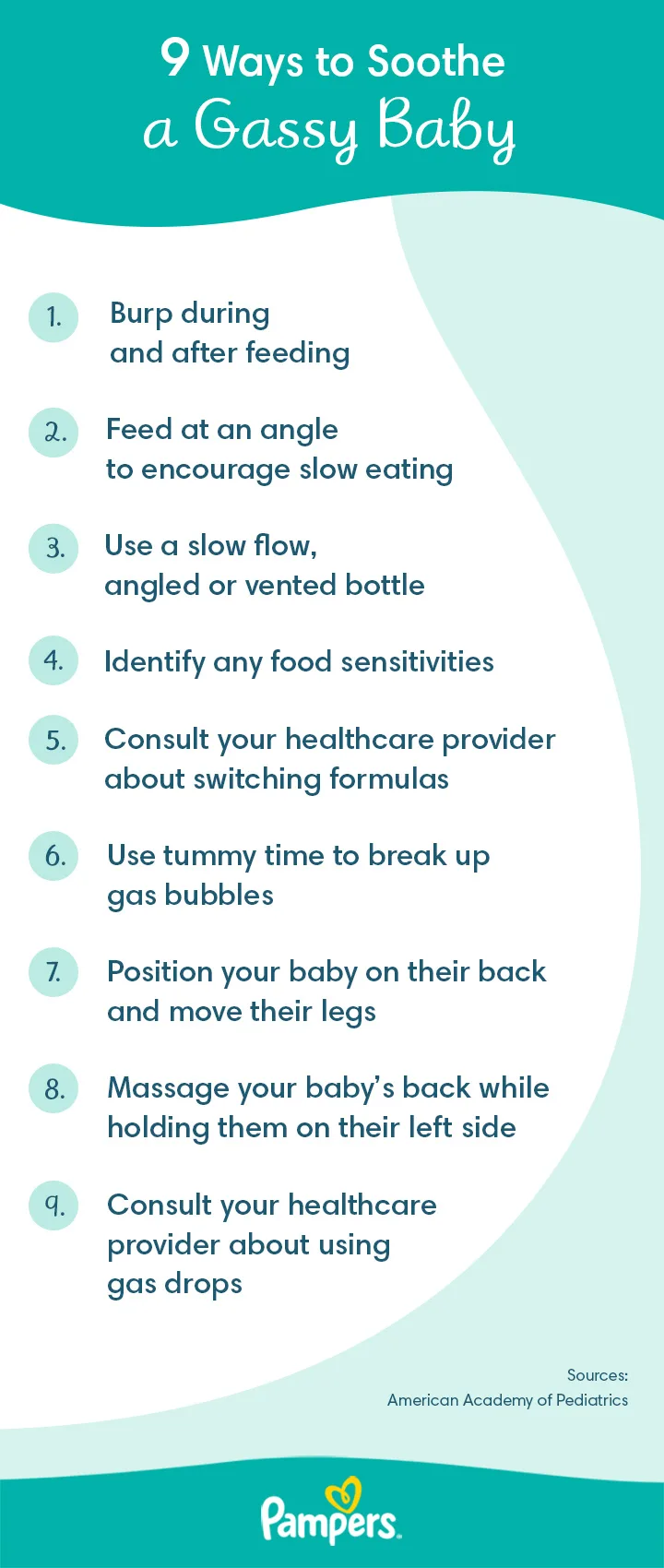 How to soothe a gassy baby