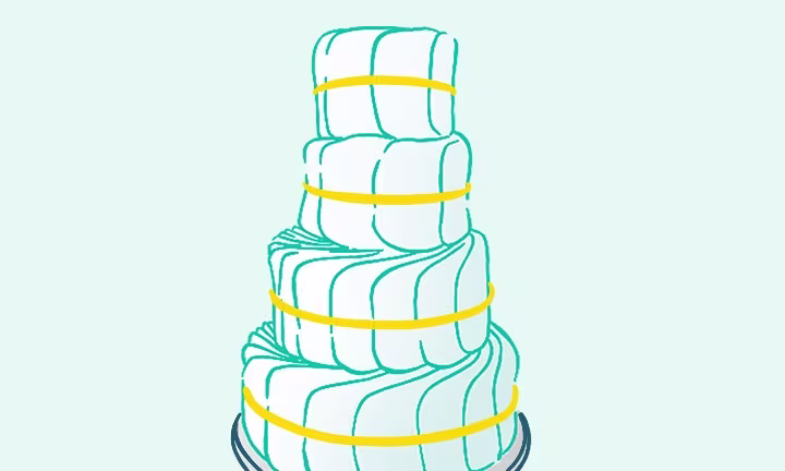 diaper cake – step 3