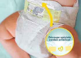Une forme adaptée au nombril de votre bébé*