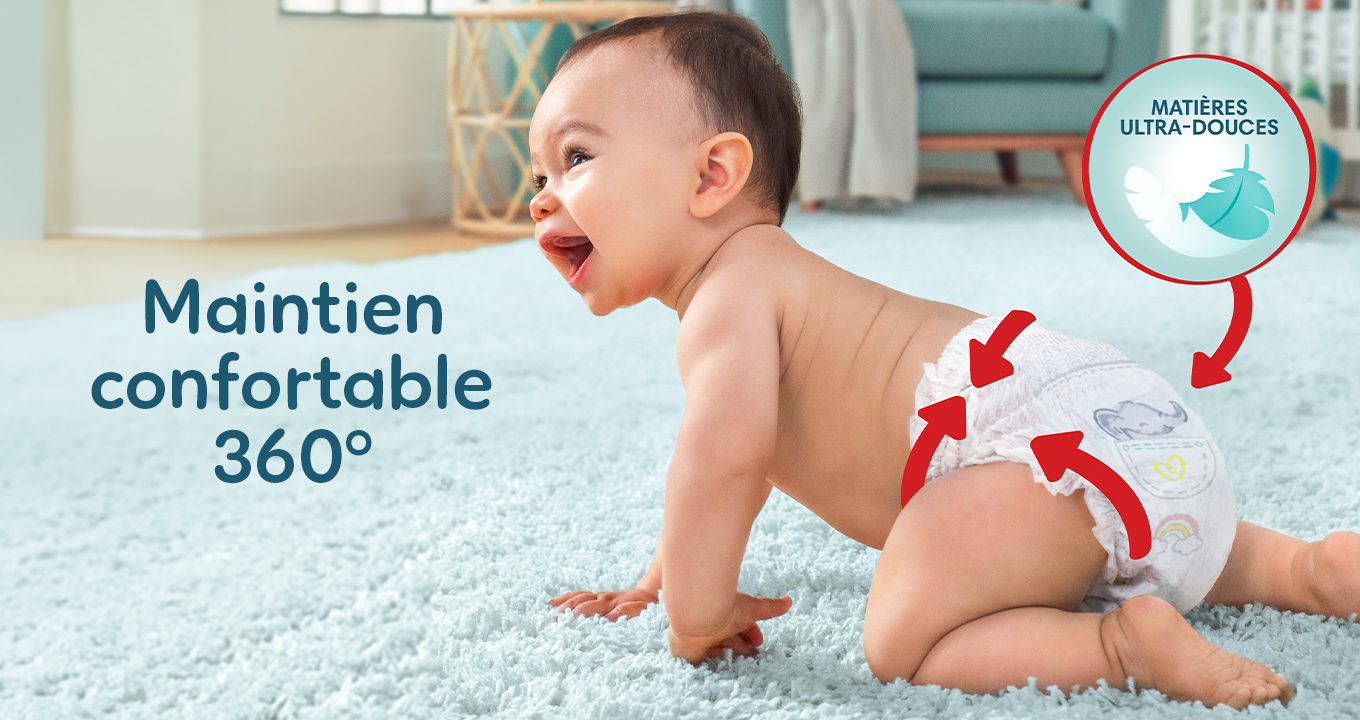 Image montrant l'indicateur d'humidité sur la couche-culotte