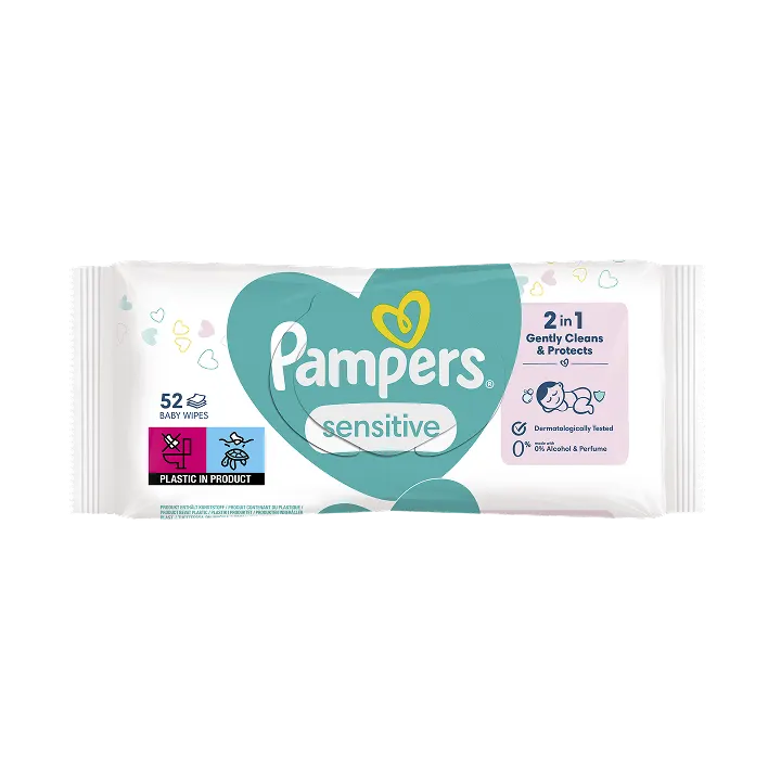 Pampers® Sensitive™ 0% Plastic