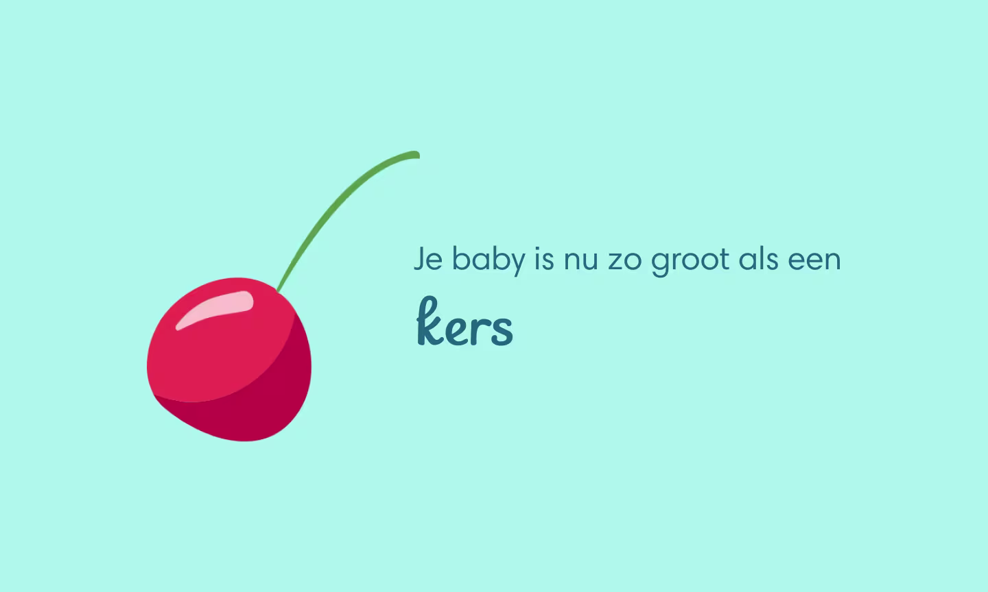 Je baby is nu zo groot als een kers