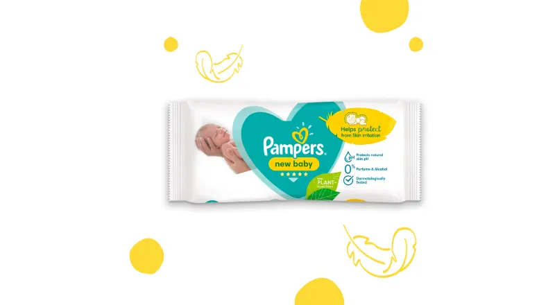 Дитячі вологі серветки Pampers для новонароджених