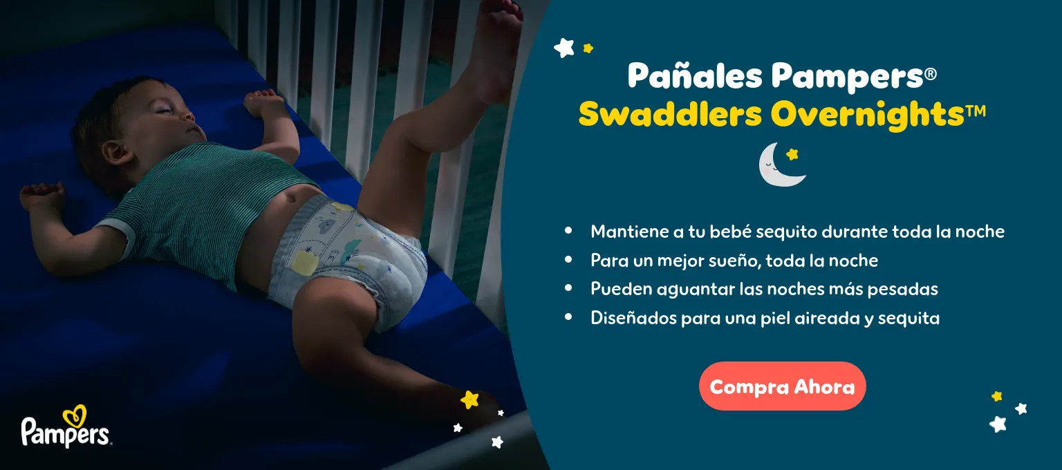 Pañales Pampers® Swaddlers Overnights para el sueño del bebé Pañales Pampers® Swaddlers Overnights para el sueño del bebé