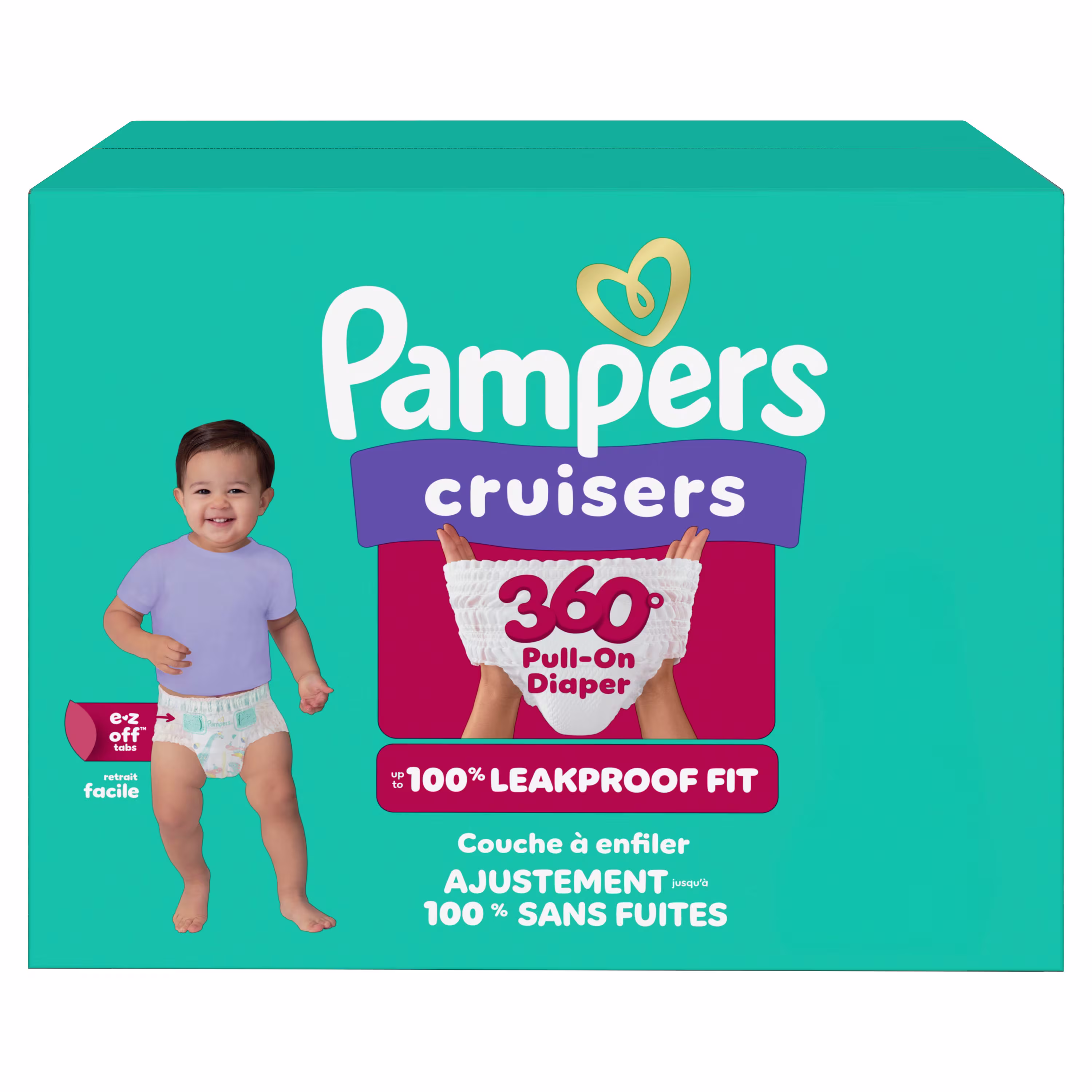 Pampers® Cruisers 360°™ , 4.6 out of 5 stars, SIZE 3 - 7