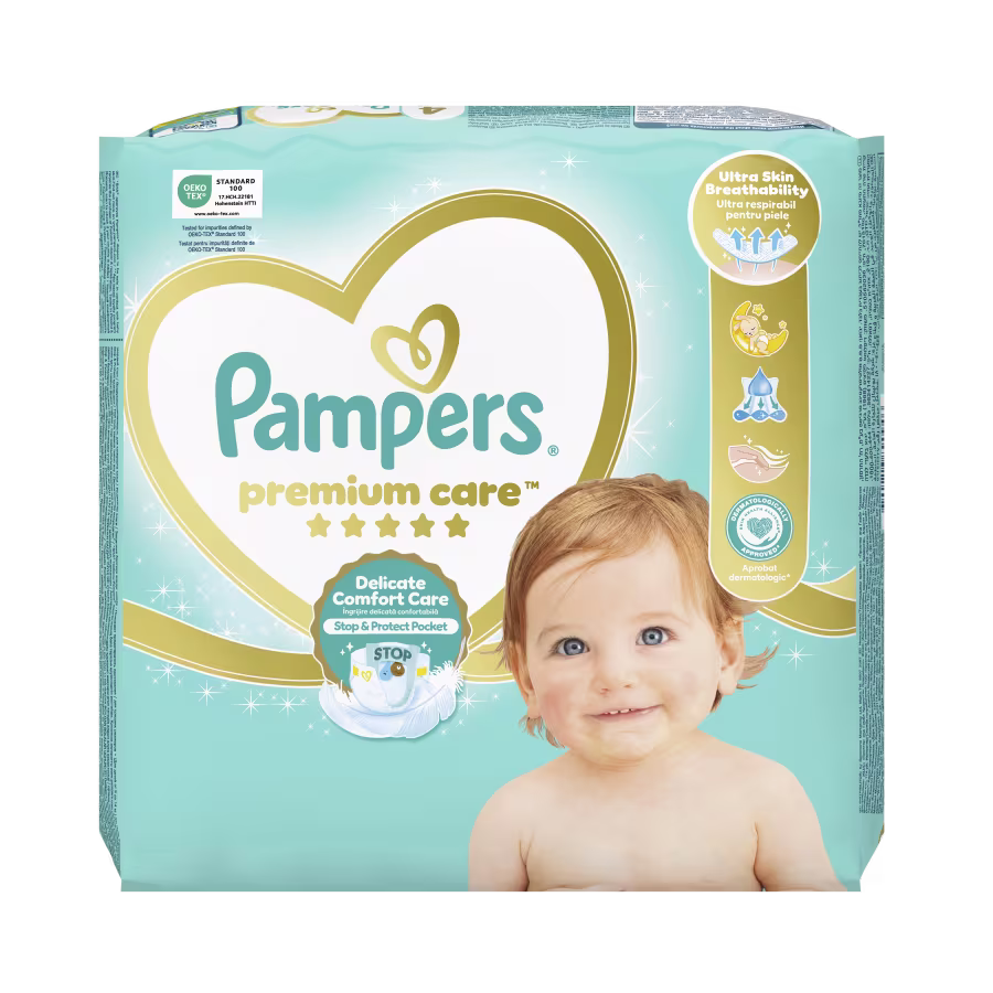 Opakowanie pieluszek Pampers Premium Care