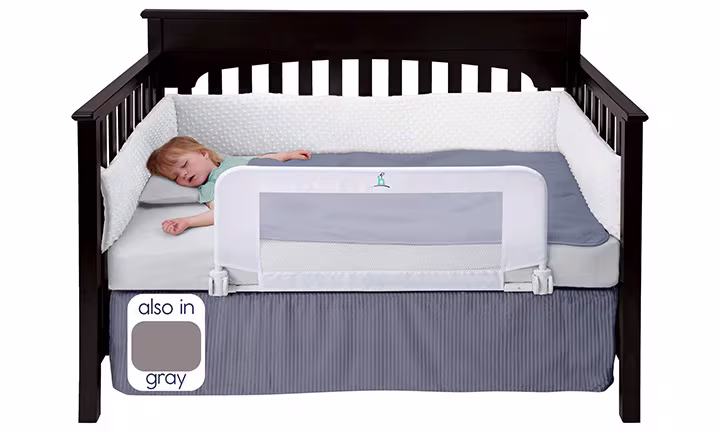 Hiccapop Convertible Crib Toddler Bed Rail Guard with Reinforced Anchor Safety
