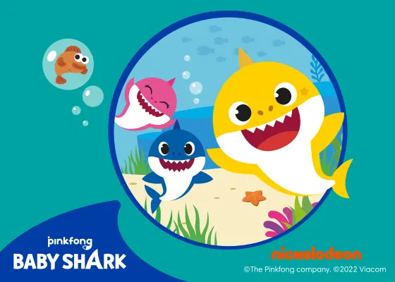 slika pelena-gaćica Pampers Splashers s ilustracijama iz crtića BabyShark