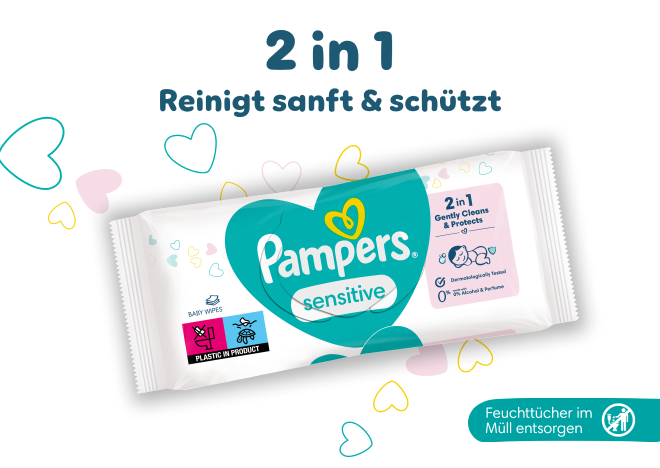 Pampers® Sensitive™ Feuchttücher Packung