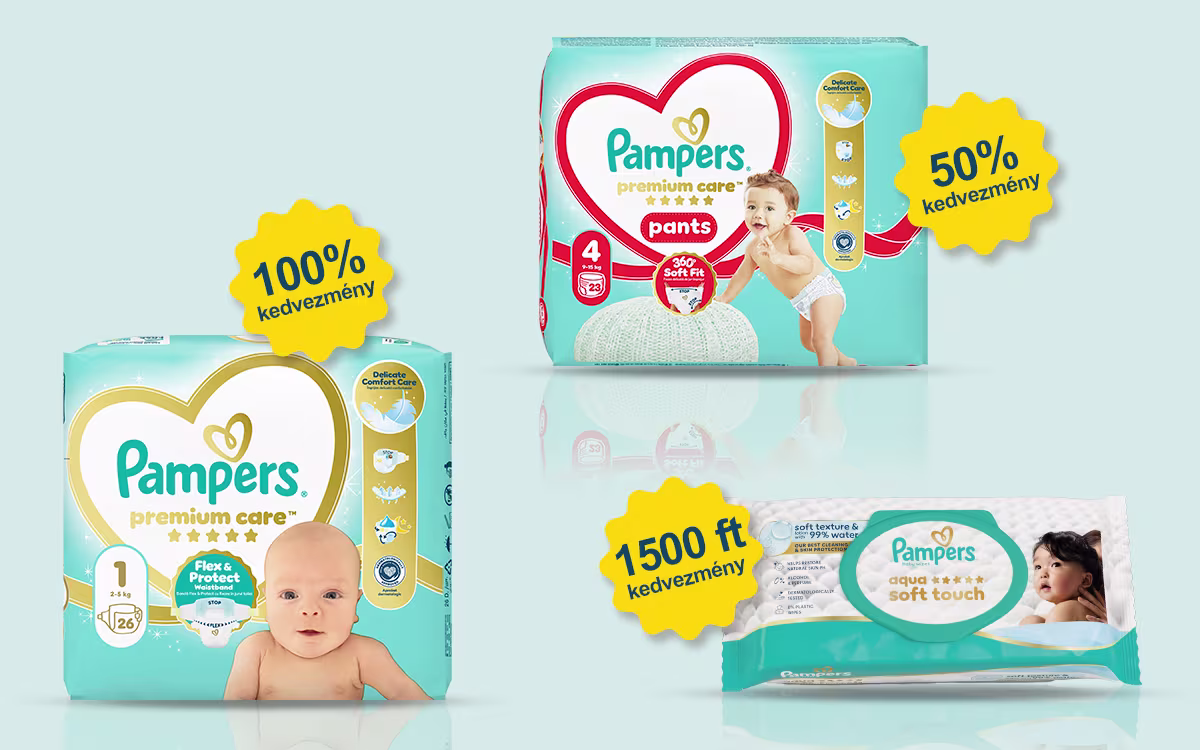 Próbálja ki a Pampers termékeket kedvezményesen!