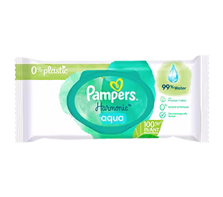 מגבוני פמפרס® הרמוני 0% פלסטיק