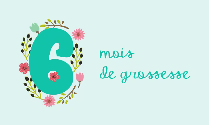 Icône 6ème mois de grossesse – bébé très actif et début de la préparation à la naissance
