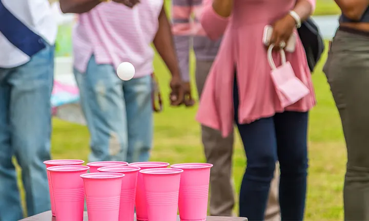 Punch pong gender reveal game