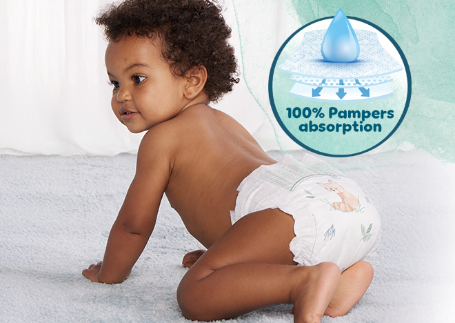 100% Pampers absorpotion