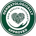 Dermatologisch bestätigt und Zertifikat der Skin Health Alliance