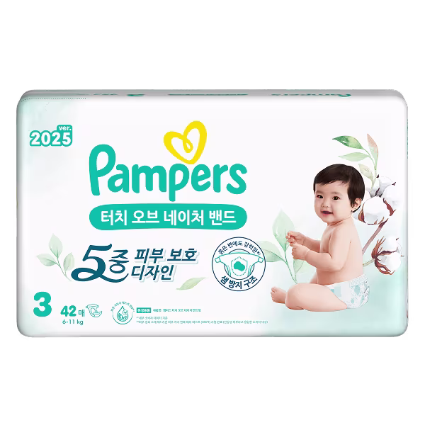 팸퍼스 공식몰 터치오브네이처 밴드형 기저귀