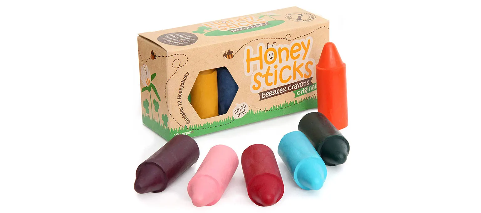 Honeysticks 100% Pure Beeswax Crayons Natural
