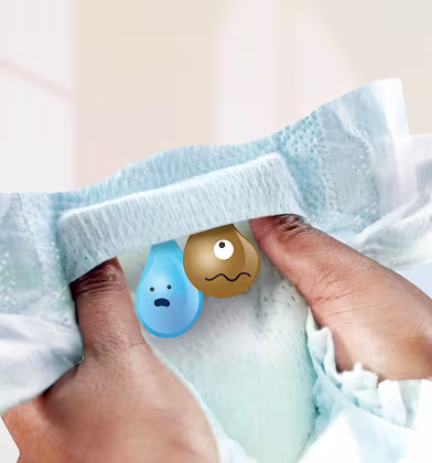 Um primeiro plano mostra duas mãos a separar suavemente uma fralda Dodot, revelando o bolso Stop & Protect. Um primeiro plano mostra duas mãos a separar suavemente uma fralda Dodot, revelando o bolso Stop & Protect.