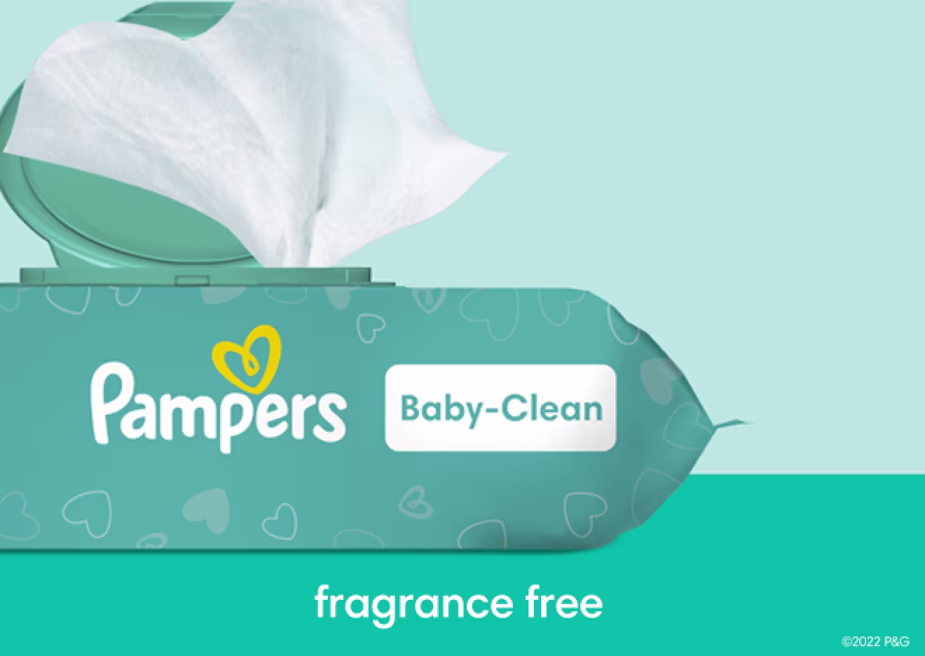 Image shows the Pampers Baby-Clean Wipe which has a fresh scent for a refreshing clean