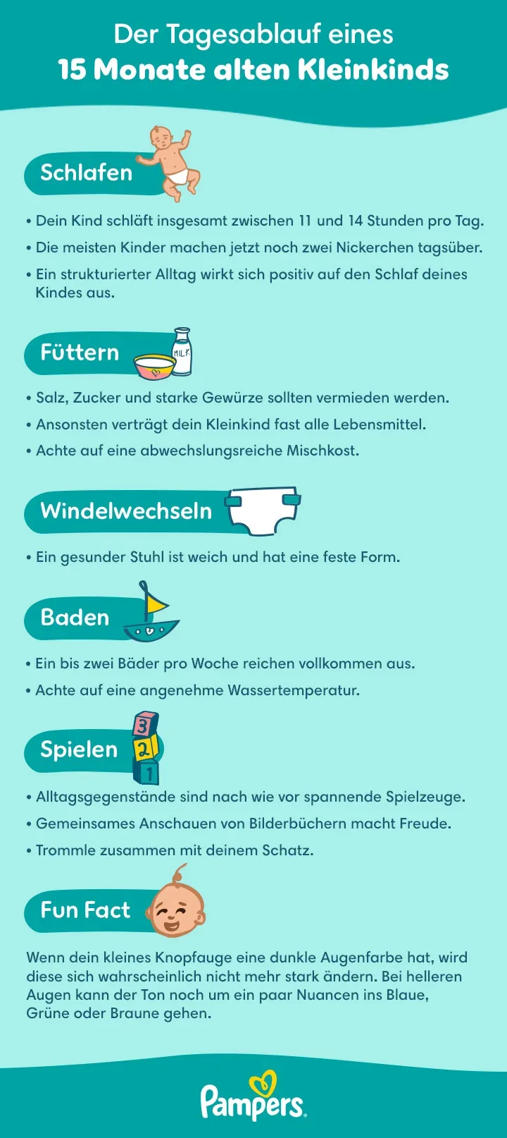 Tagesablauf 15. Monat