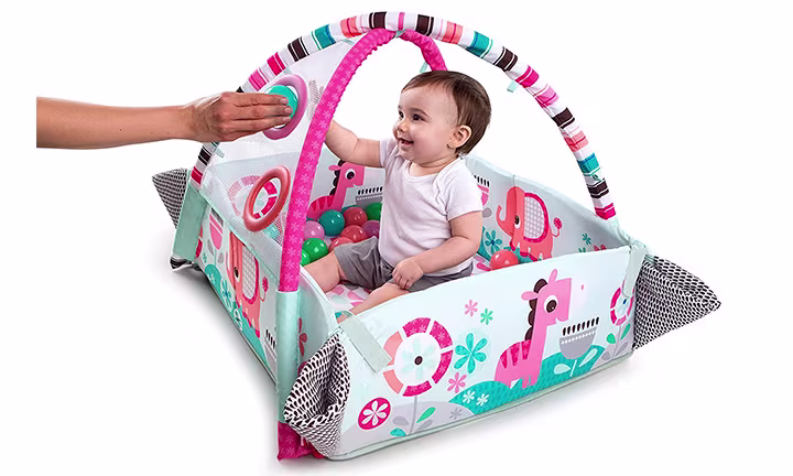Bright Starts 4-in-1 Rounds of Fun Activity Gym & Ball Pit