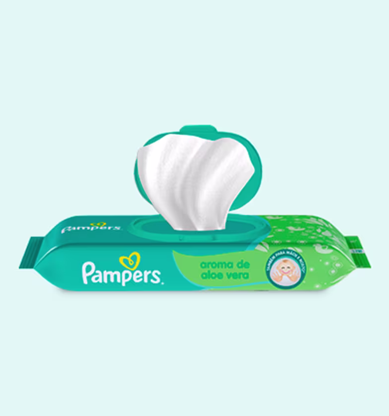 Lenços Umedecidos Pampers® Aroma de Aloe Vera