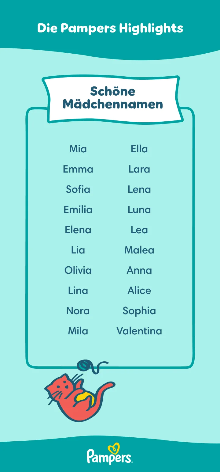 Mädchennamen: Die Pampers Highlights 2024 Mädchennamen: Die Pampers Highlights 2024