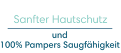 Sanfter Hautschutz und 100% Pampers Saugfähigkeit