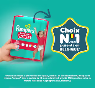 Pampers Baby Dry pants packshot avec choix n1 des parents en Belgique