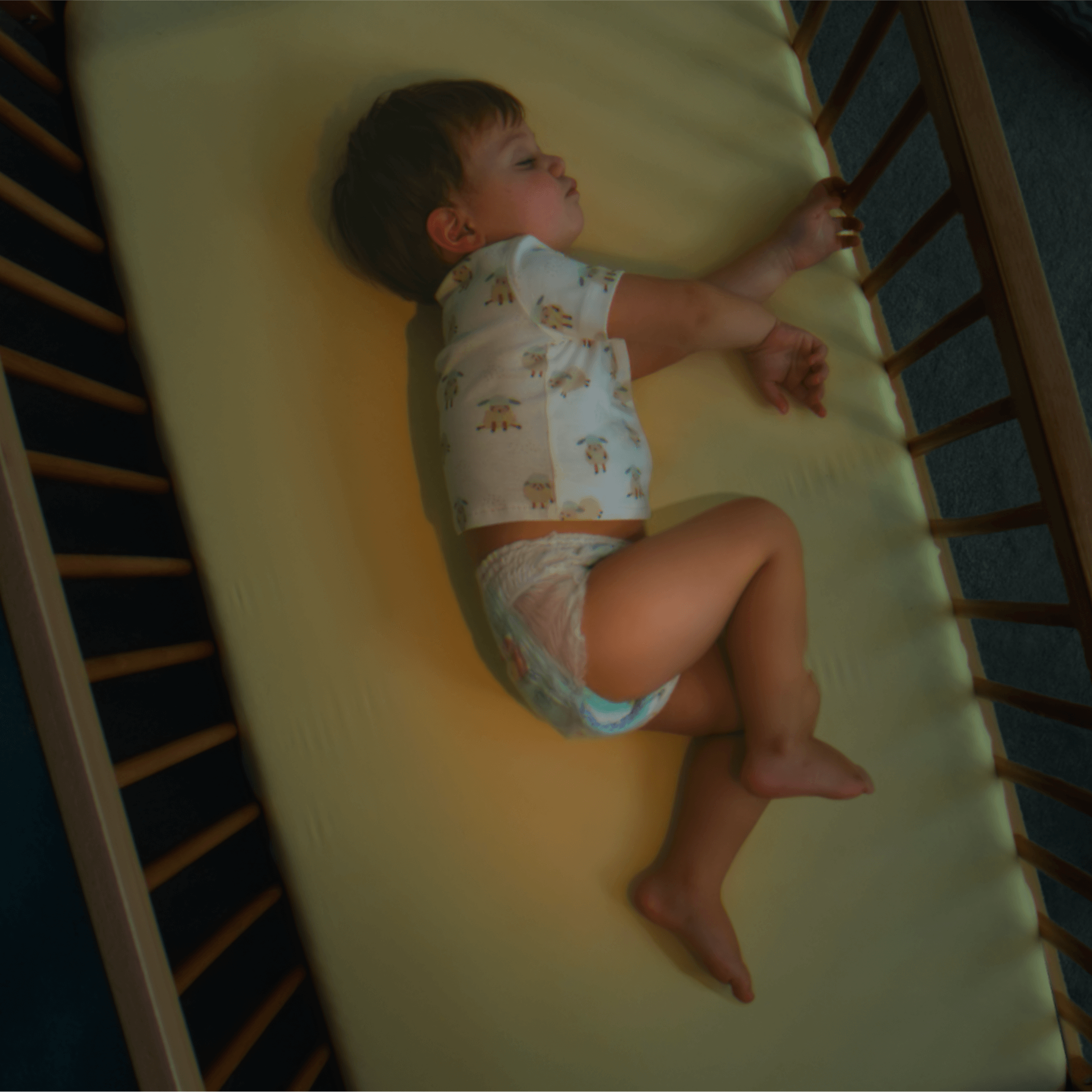 Spící batole v plence Pampers Pants