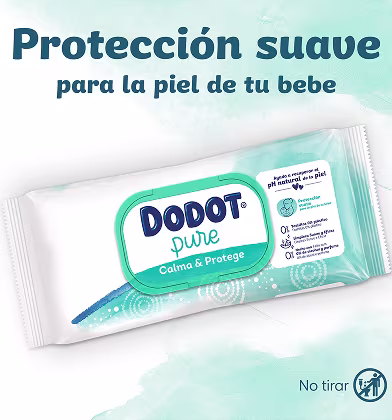 Paquete de toallitas Dodot Aqua Pure Calma & Protege