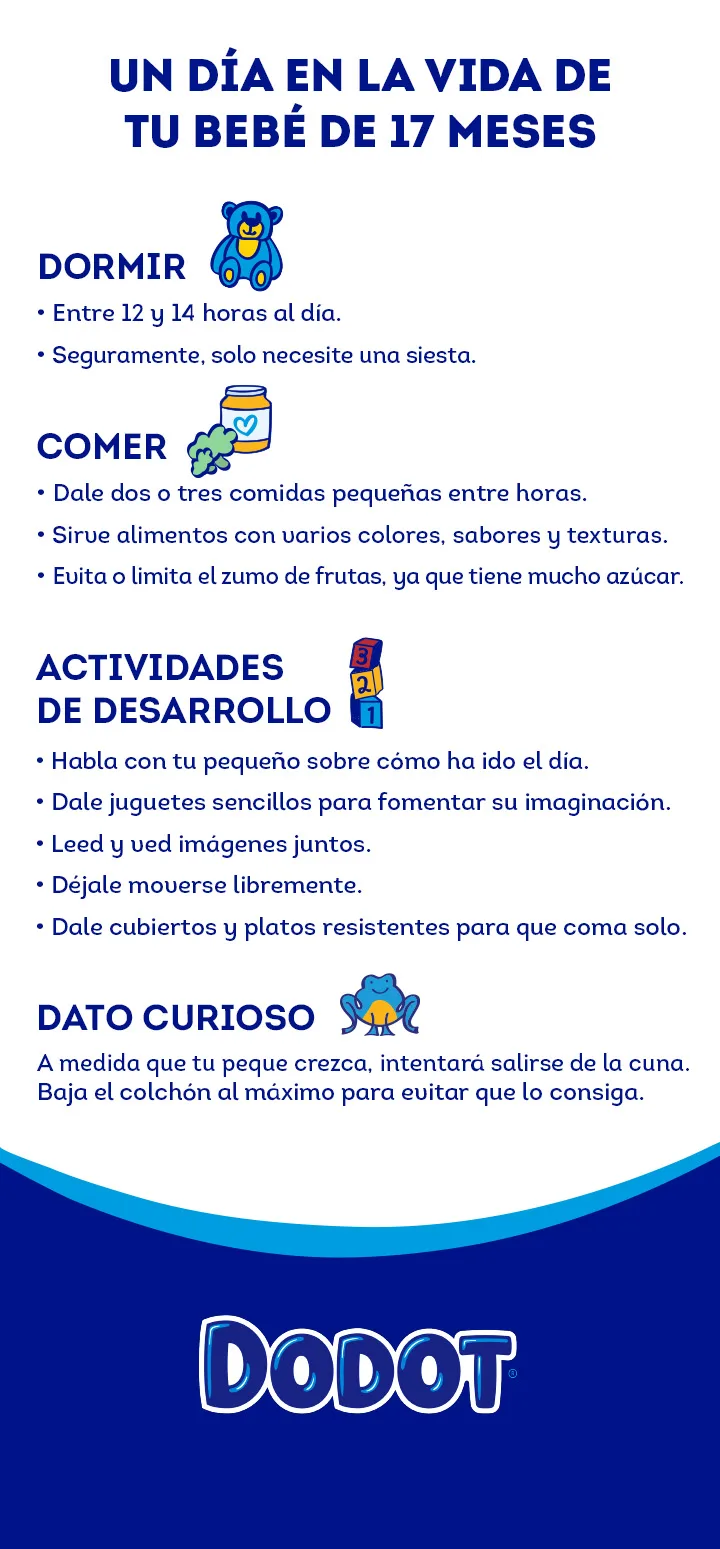 Un día en la vida de tu bebé de 17 meses