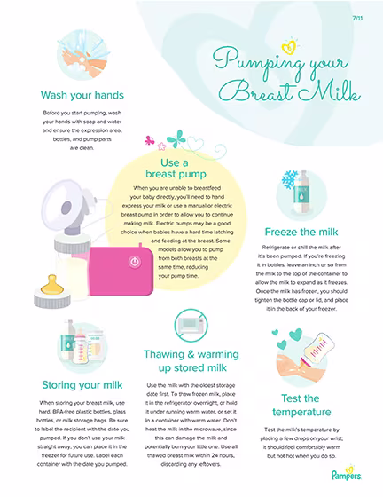 Abpumpen Ihrer Muttermilch.